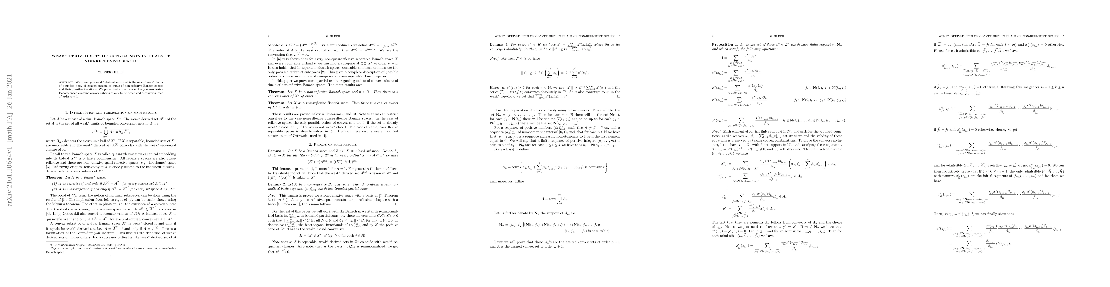 Thumbnail for Weak$^*$ derived sets of convex sets in duals of non-reflexive spaces