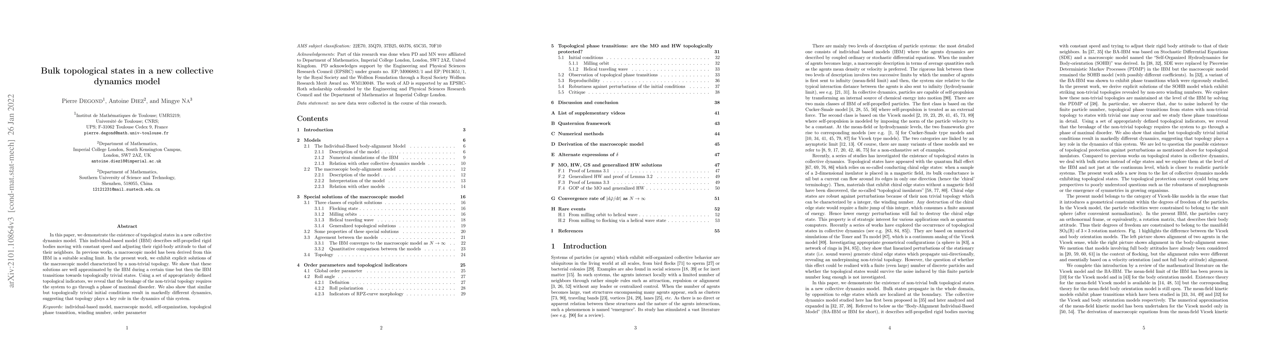Thumbnail for Bulk topological states in a new collective dynamics model