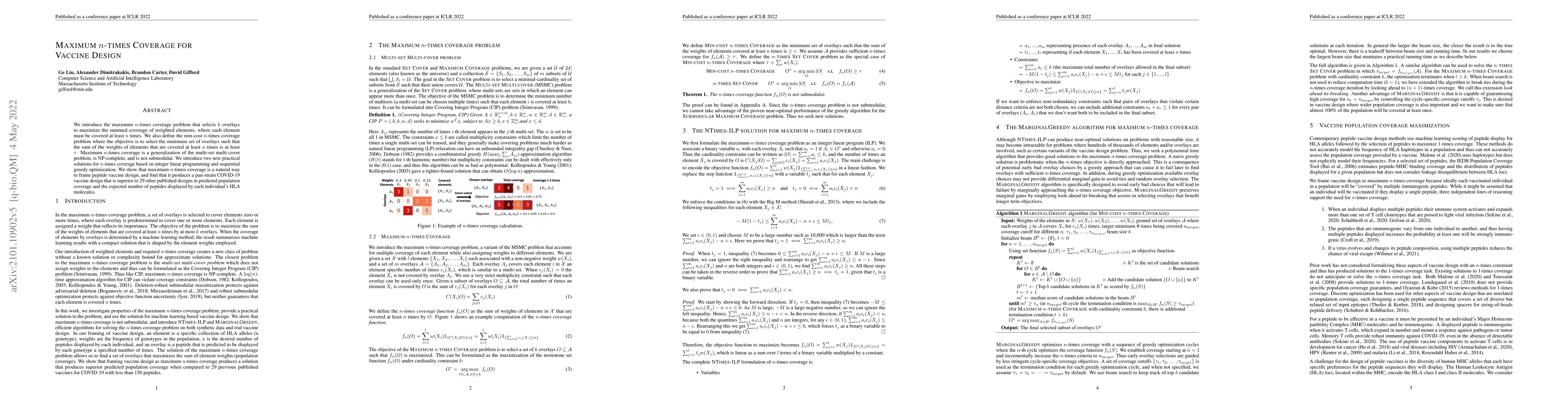 Thumbnail for Maximum n-times Coverage for Vaccine Design