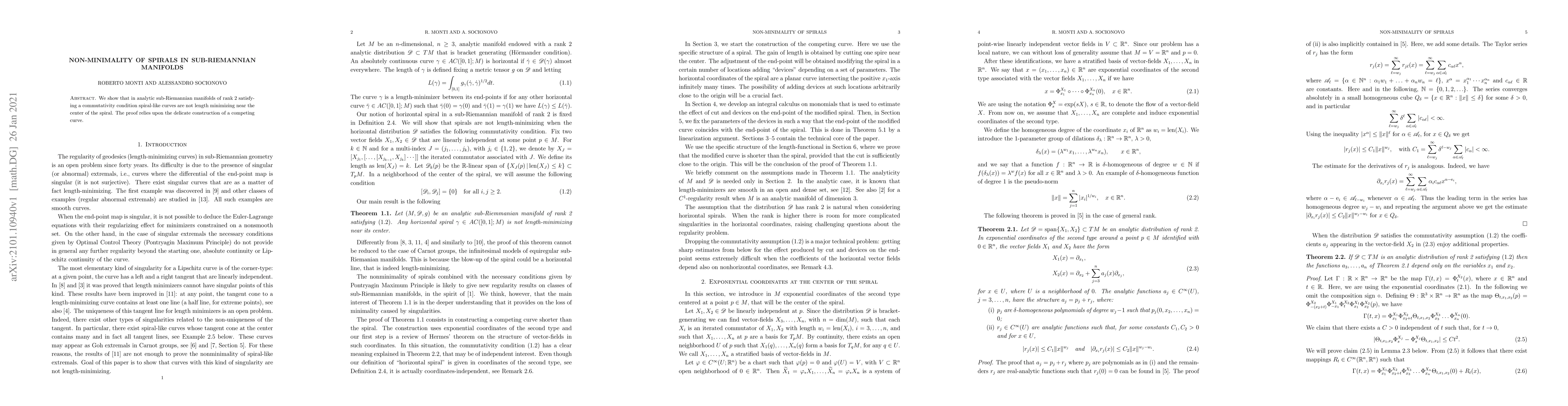 Thumbnail for Nonminimality of spirals in sub-Riemannian manifolds