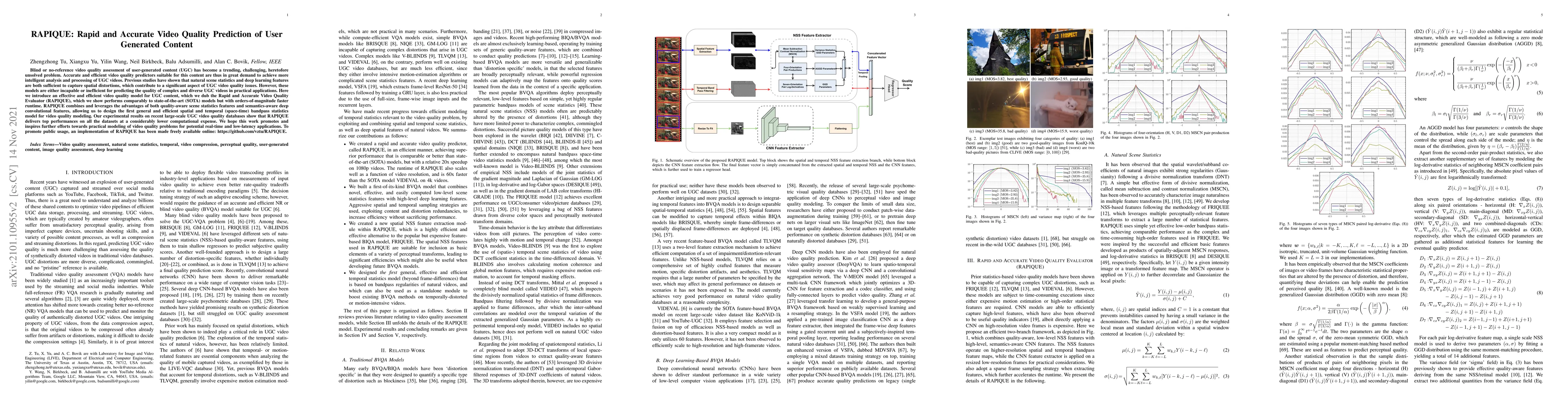 Thumbnail for RAPIQUE: Rapid and Accurate Video Quality Prediction of User Generated
  Content