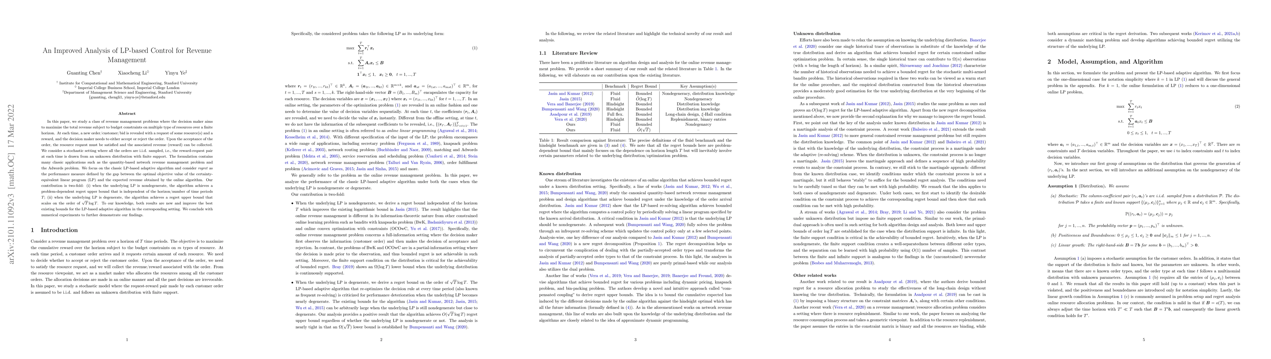 Thumbnail for An Improved Analysis of LP-based Control for Revenue Management