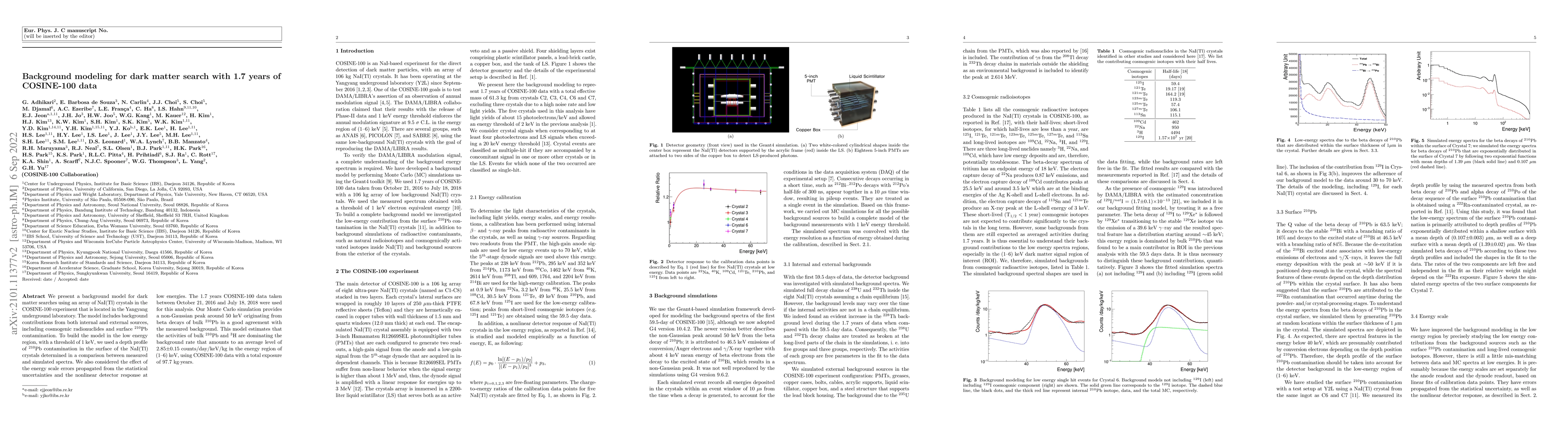 Thumbnail for Background modeling for dark matter search with 1.7 years of COSINE-100
  data
