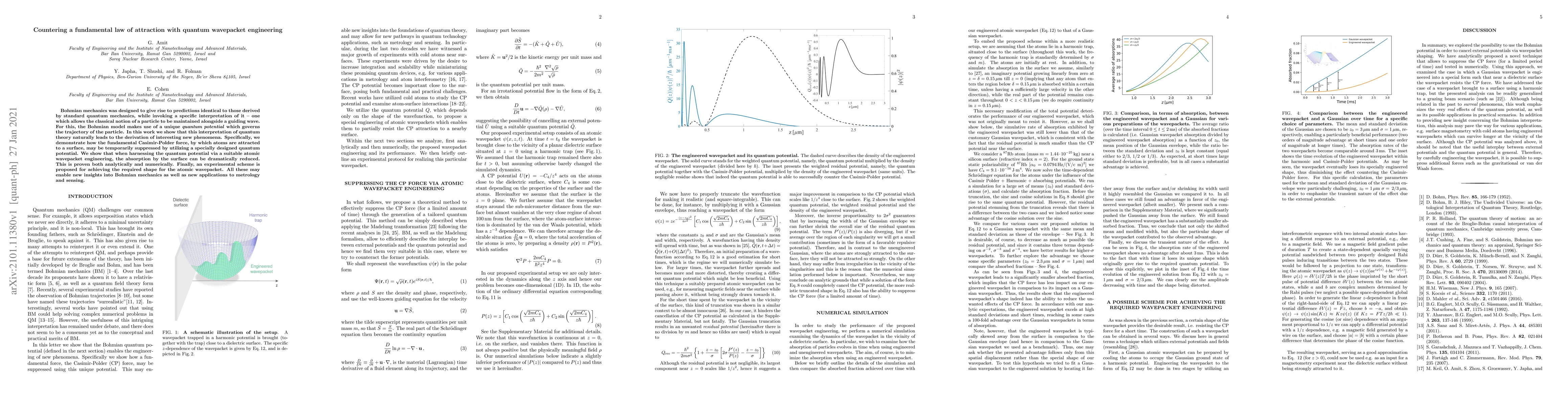 Thumbnail for Countering a fundamental law of attraction with quantum wavepacket
  engineering