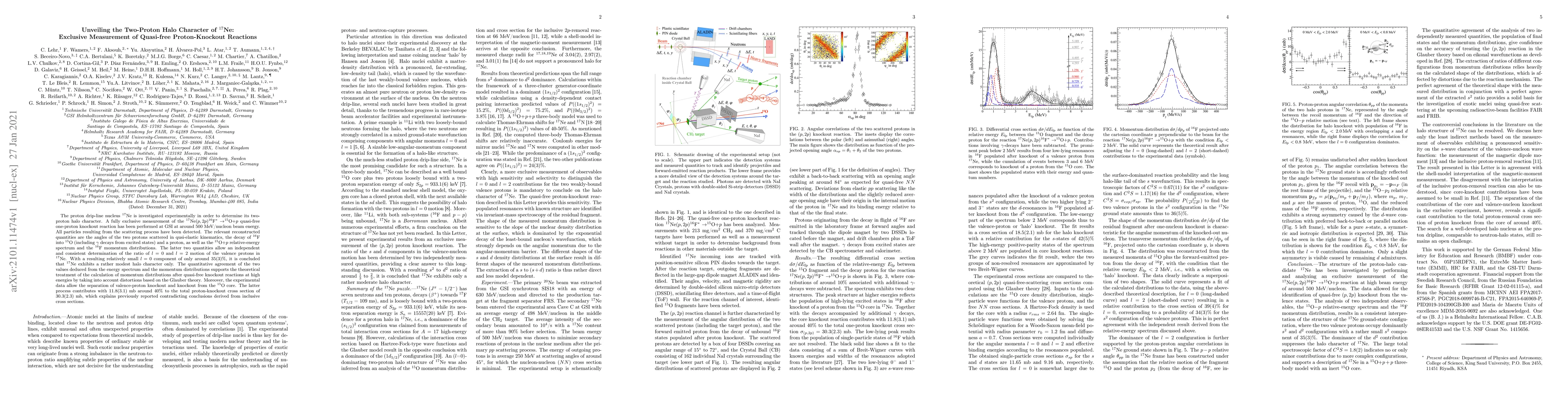Thumbnail for Unveiling the Two-Proton Halo Character of 17Ne: Exclusive Measurement
  of Quasi-free Proton-Knockout Reactions