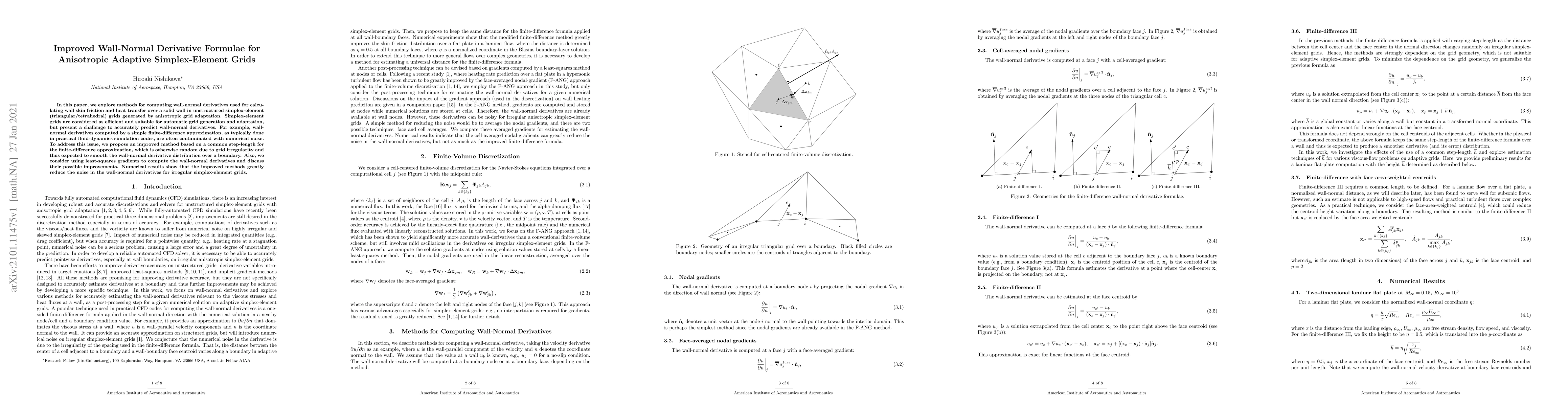 Thumbnail for Improved Wall-Normal Derivative Formulae for Anisotropic Adaptive
  Simplex-Element Grids