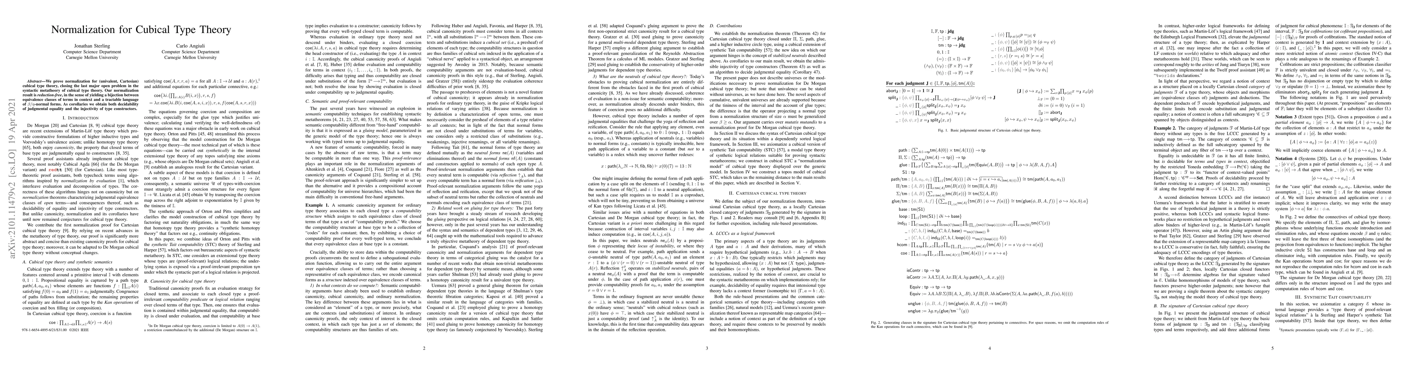 Thumbnail for Normalization for Cubical Type Theory