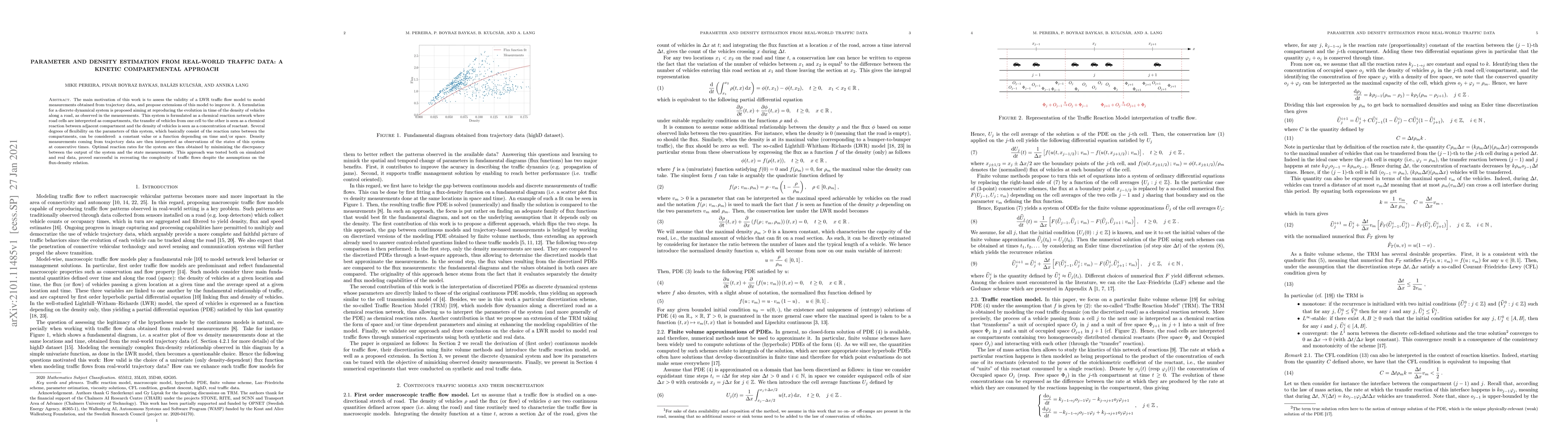 Thumbnail for Parameter and density estimation from real-world traffic data: A kinetic
  compartmental approach