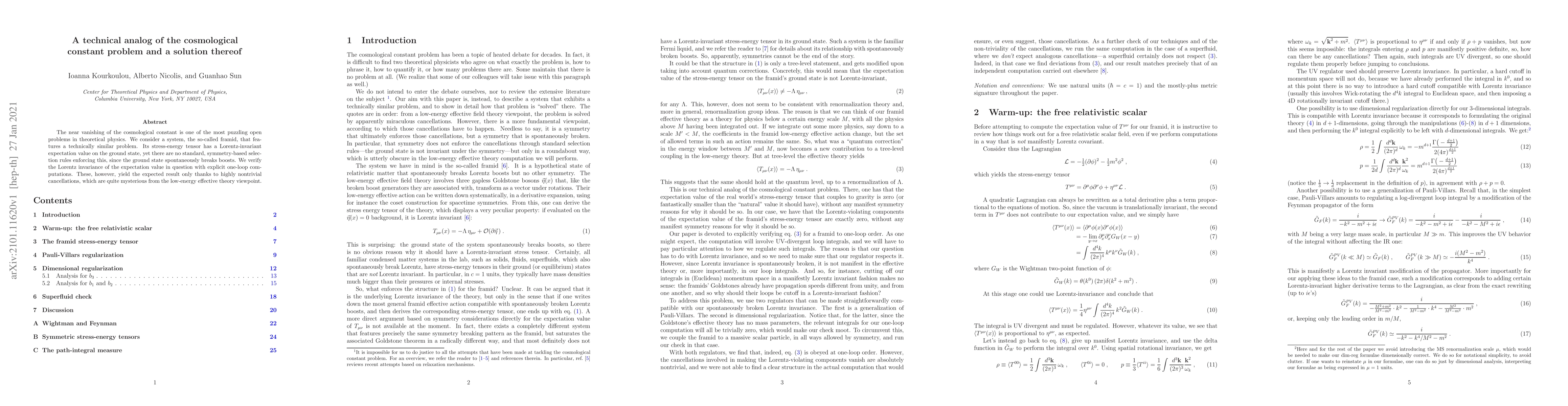 Thumbnail for A technical analog of the cosmological constant problem and a solution
  thereof