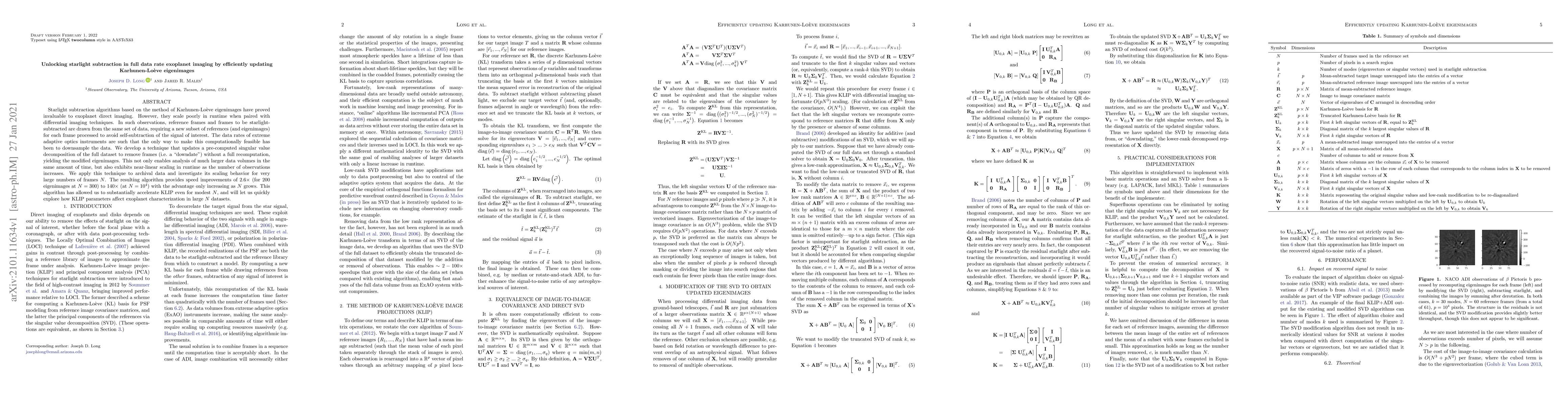 Thumbnail for Unlocking starlight subtraction in full data rate exoplanet imaging by
  efficiently updating Karhunen-Lo\`eve eigenimages