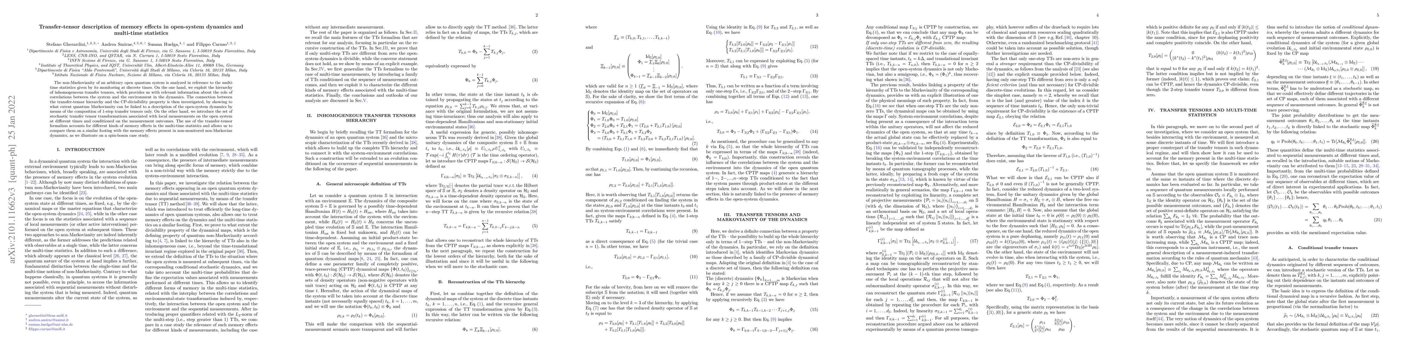 Thumbnail for Transfer-tensor description of memory effects in open-system dynamics
  and multi-time statistics