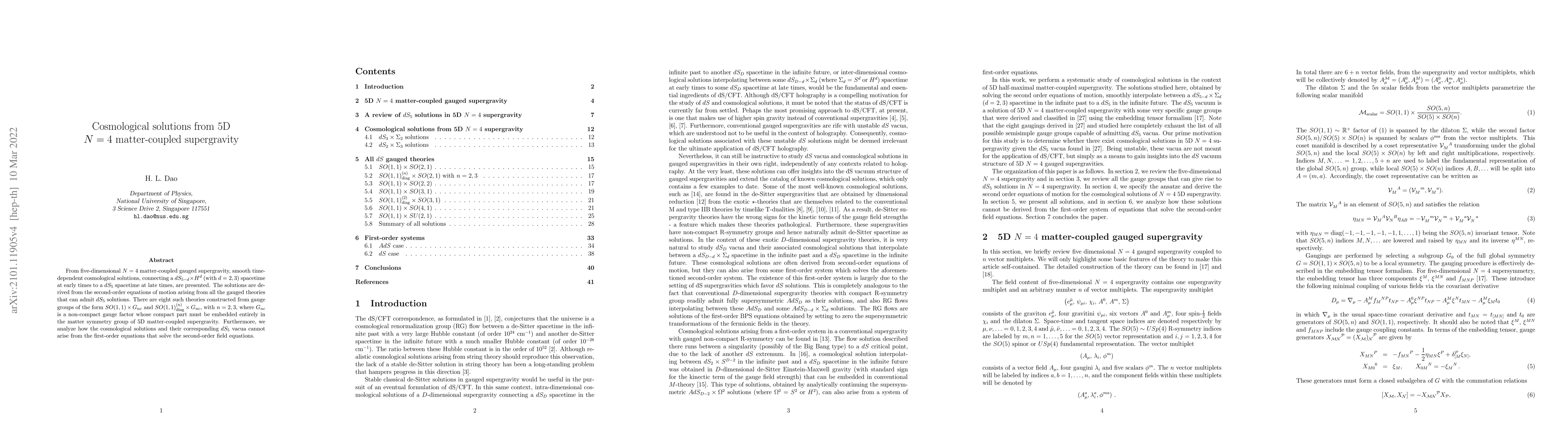 Thumbnail for Cosmological solutions from 5D $N=4$ matter-coupled supergravity