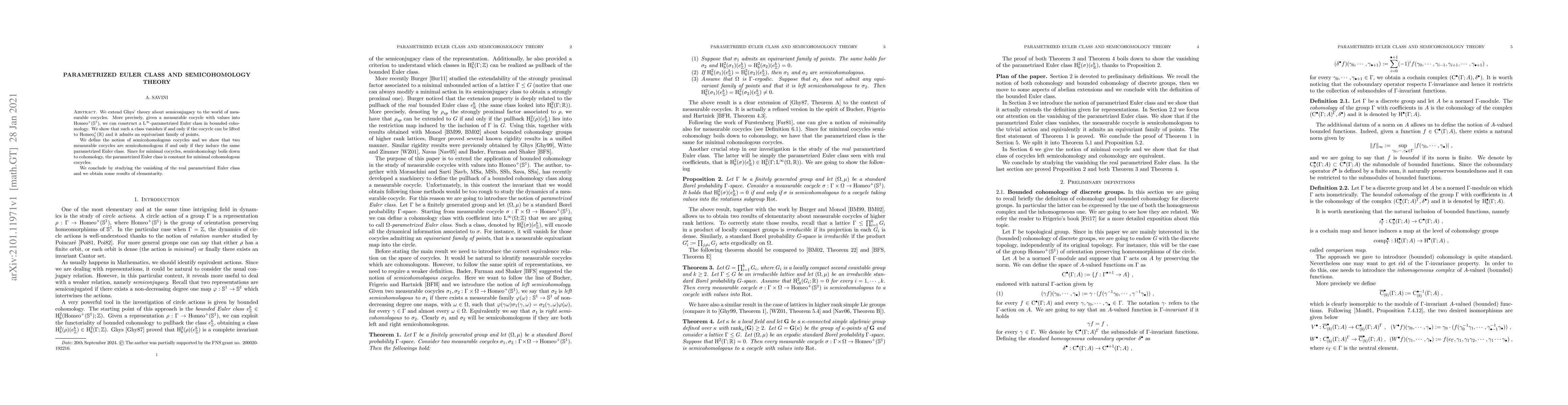 Thumbnail for Parametrized Euler class and semicohomology theory