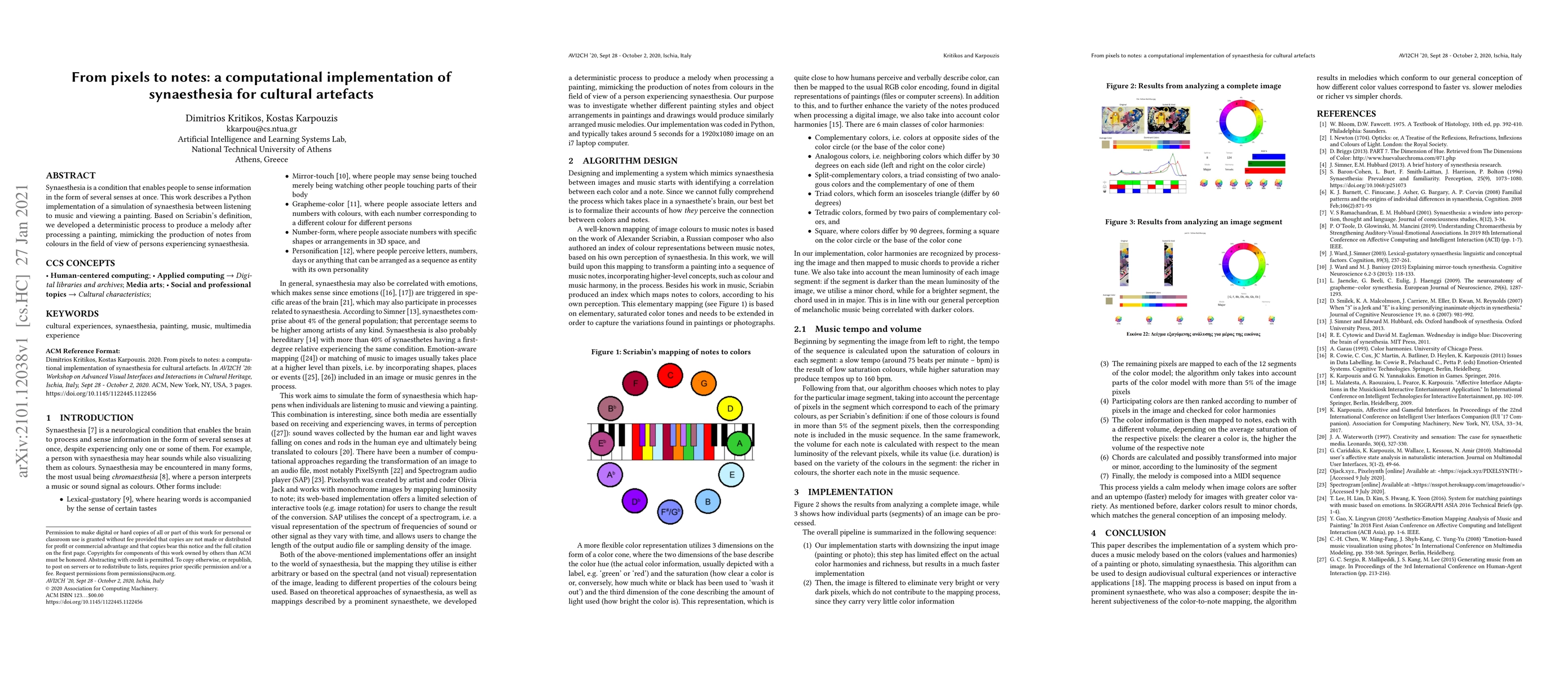 Thumbnail for From pixels to notes: a computational implementation of synaesthesia for
  cultural artefacts