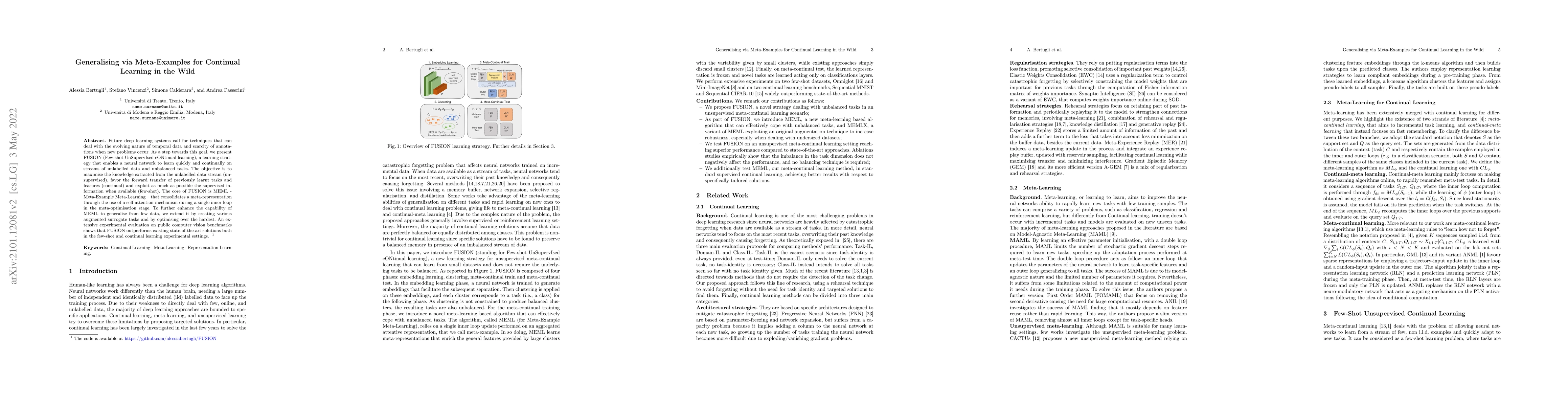 Thumbnail for Generalising via Meta-Examples for Continual Learning in the Wild