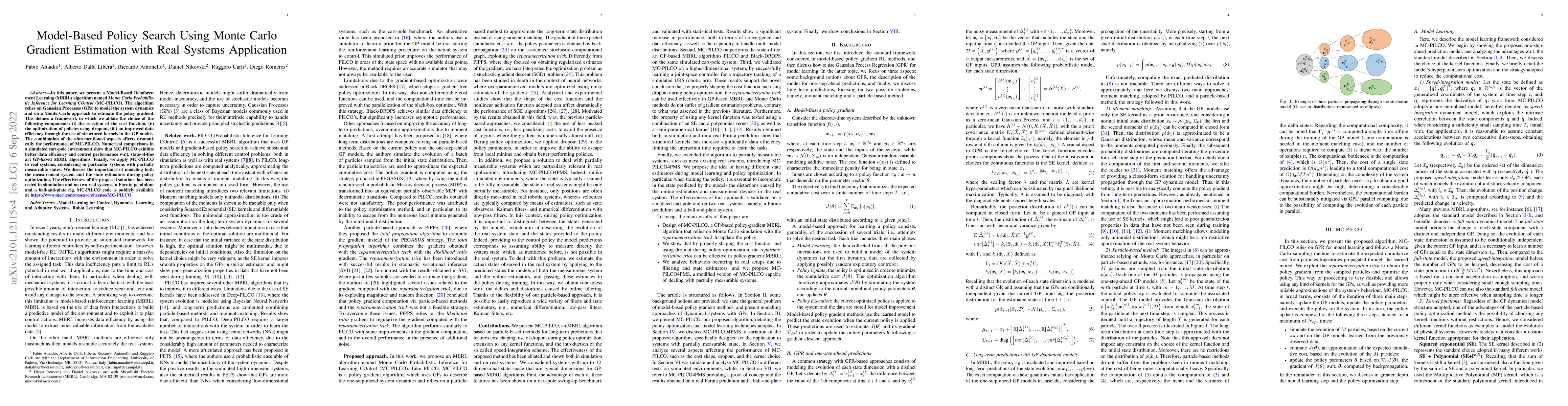 Thumbnail for Model-Based Policy Search Using Monte Carlo Gradient Estimation with
  Real Systems Application