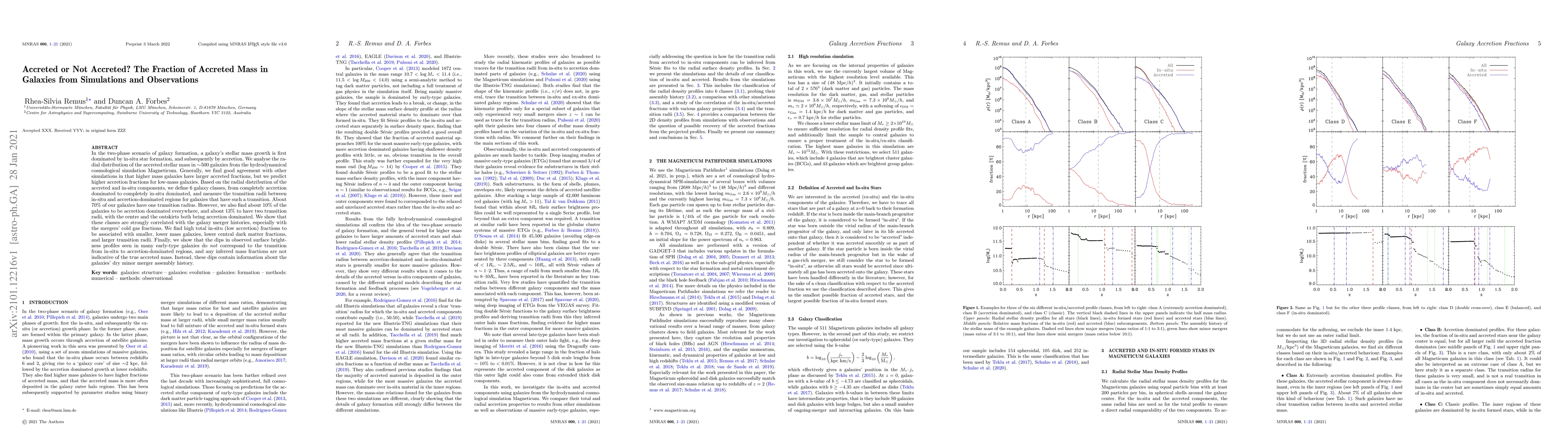 Thumbnail for Accreted or Not Accreted? The Fraction of Accreted Mass in Galaxies from
  Simulations and Observations