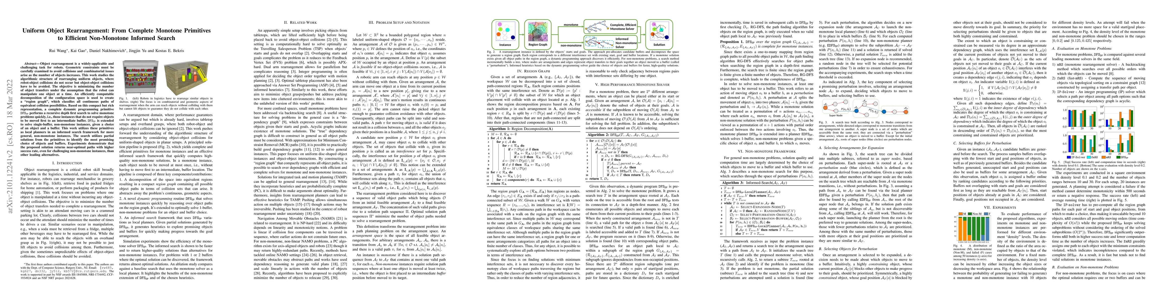 Thumbnail for Uniform Object Rearrangement: From Complete Monotone Primitives to
  Efficient Non-Monotone Informed Search