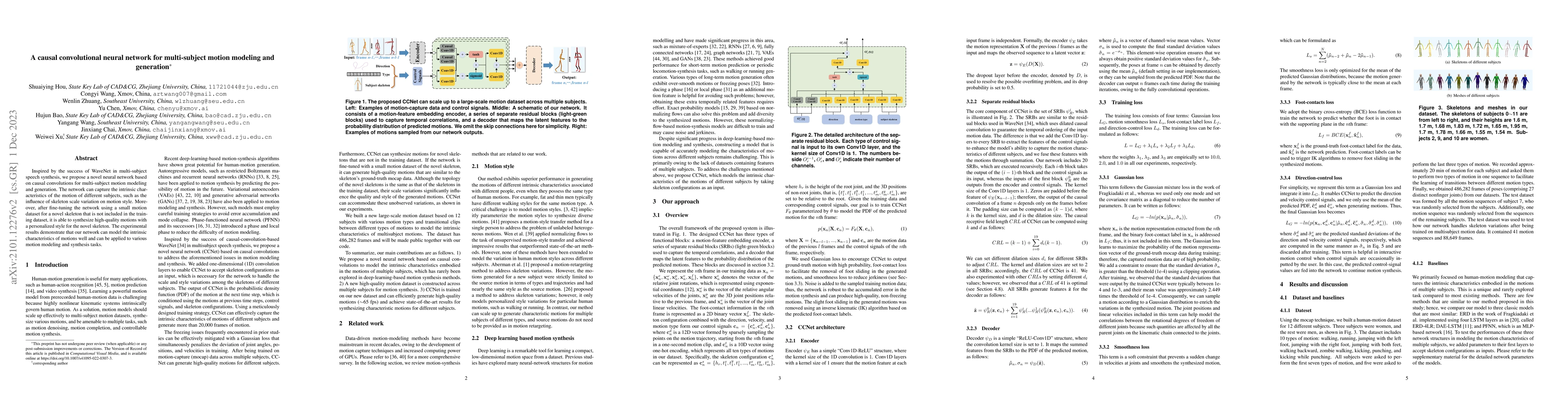 Thumbnail for A causal convolutional neural network for multi-subject motion modeling
  and generation