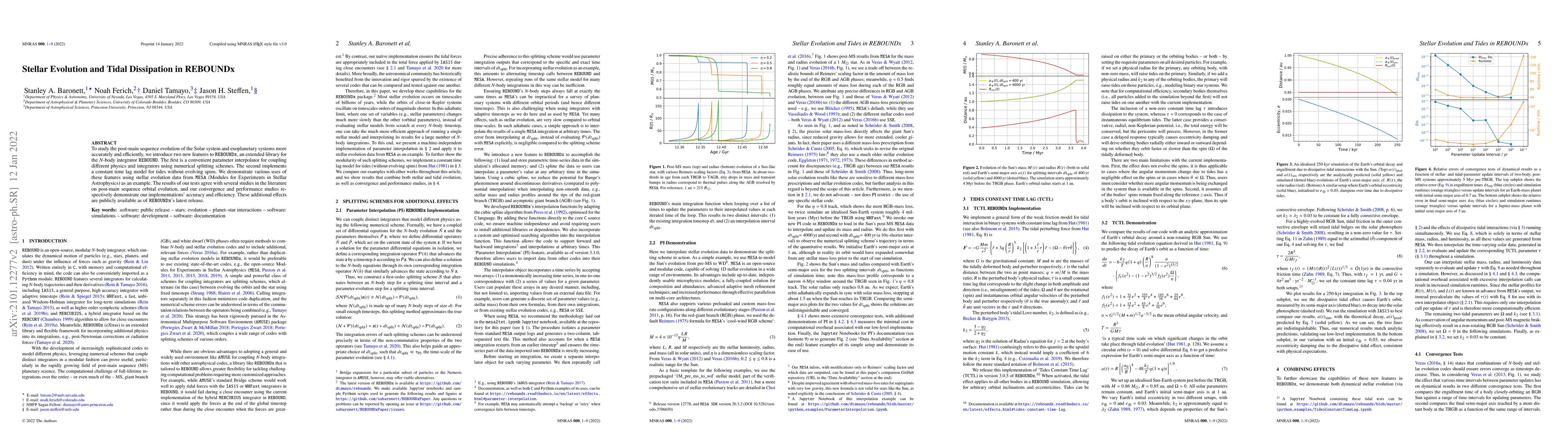 Thumbnail for Stellar Evolution and Tidal Dissipation in REBOUNDx