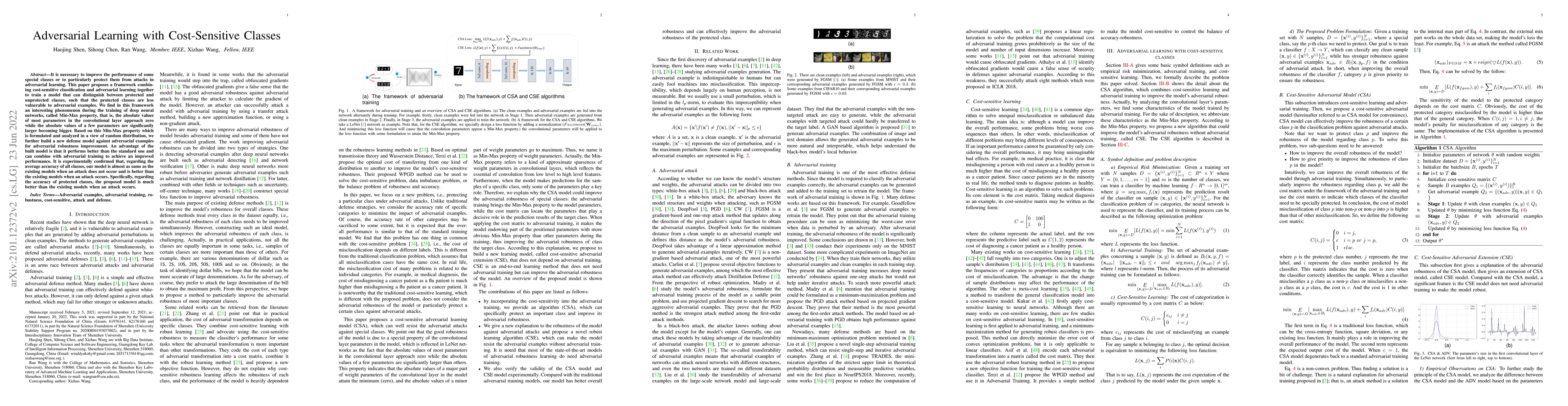Thumbnail for Adversarial Learning with Cost-Sensitive Classes