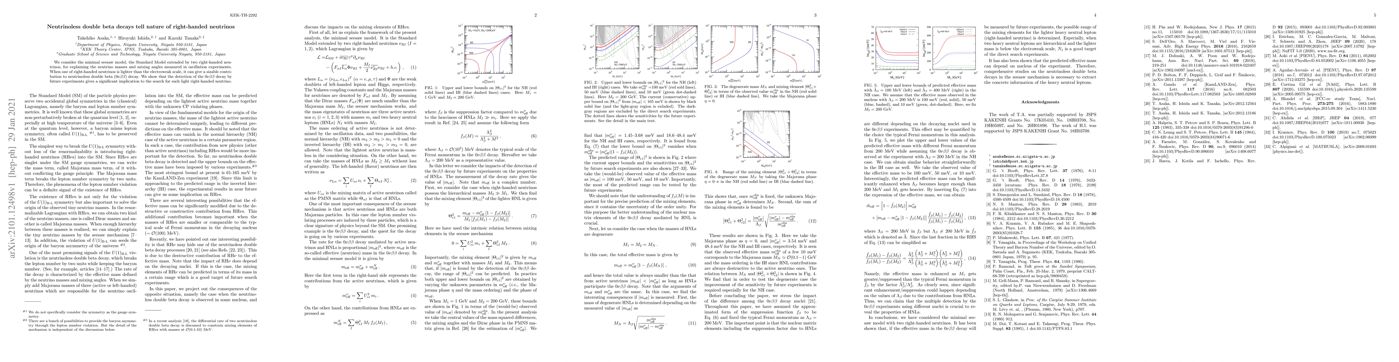 Thumbnail for Neutrinoless double beta decays tell nature of right-handed neutrinos