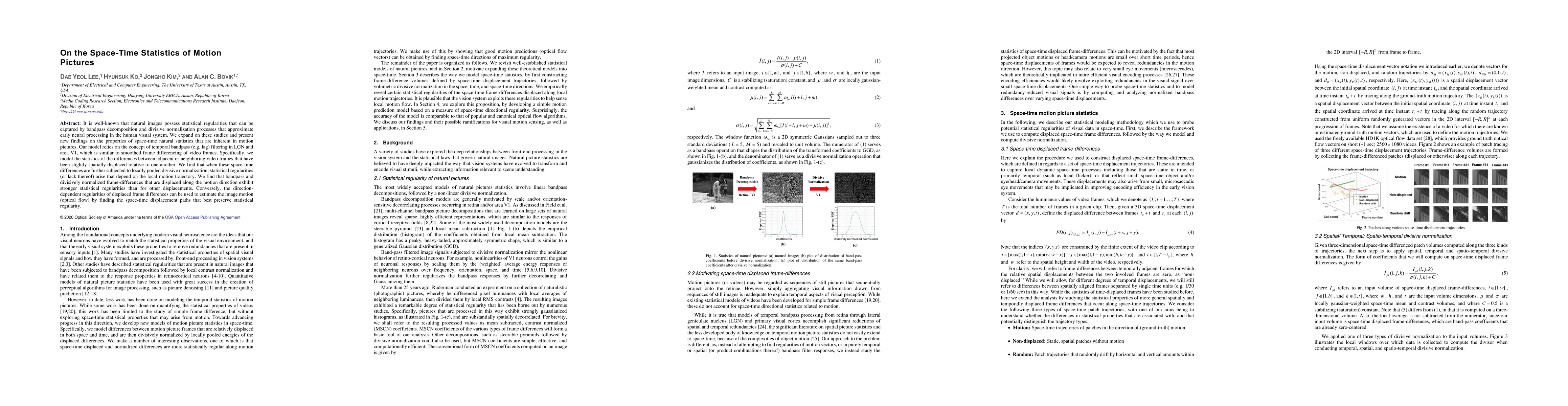 Thumbnail for On the Space-Time Statistics of Motion Pictures