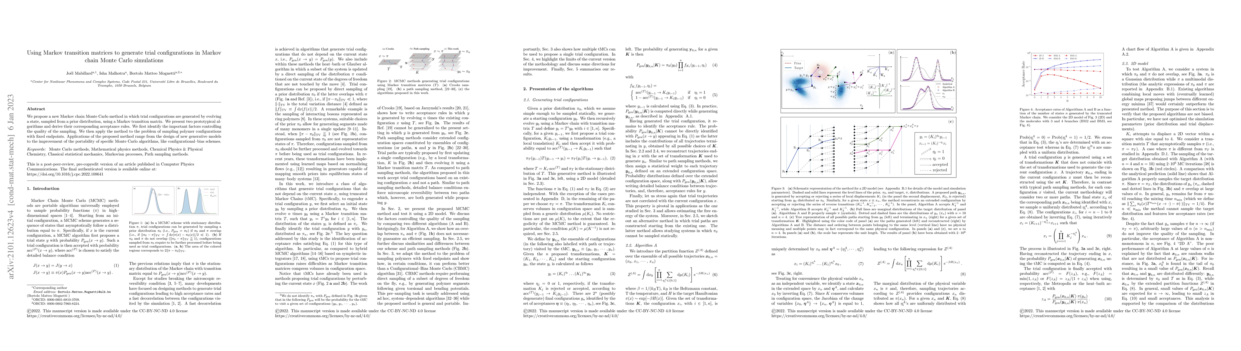 Thumbnail for Using Markov transition matrices to generate trial configurations in
  Markov chain Monte Carlo simulations