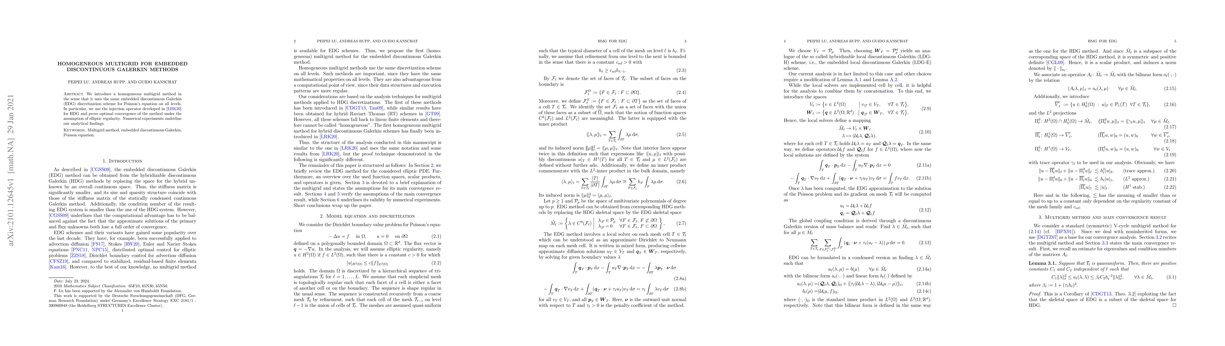Thumbnail for Homogeneous multigrid for embedded discontinuous Galerkin methods