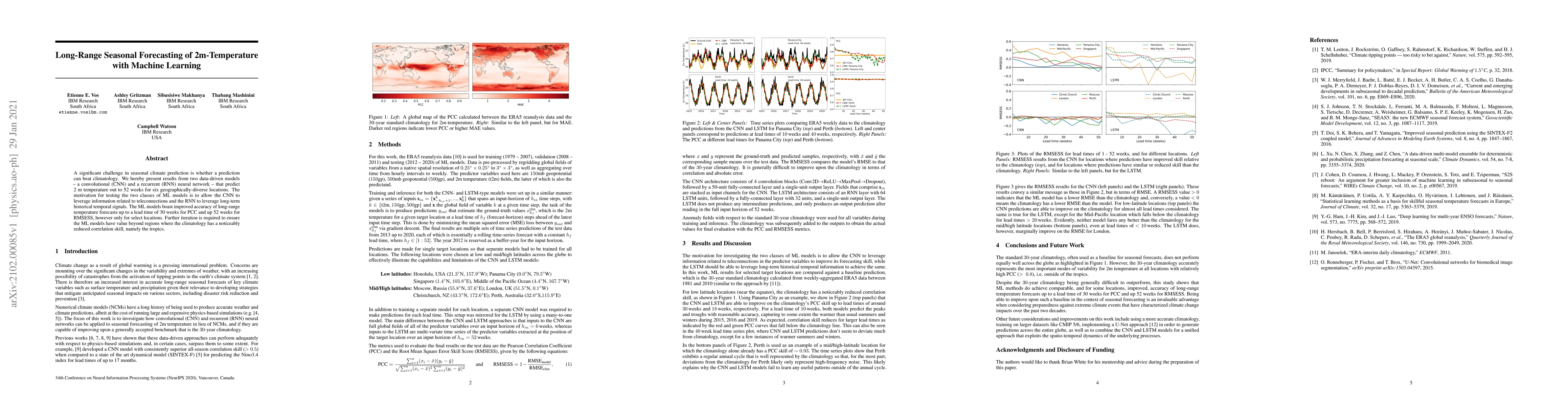 Thumbnail for Long-Range Seasonal Forecasting of 2m-Temperature with Machine Learning
