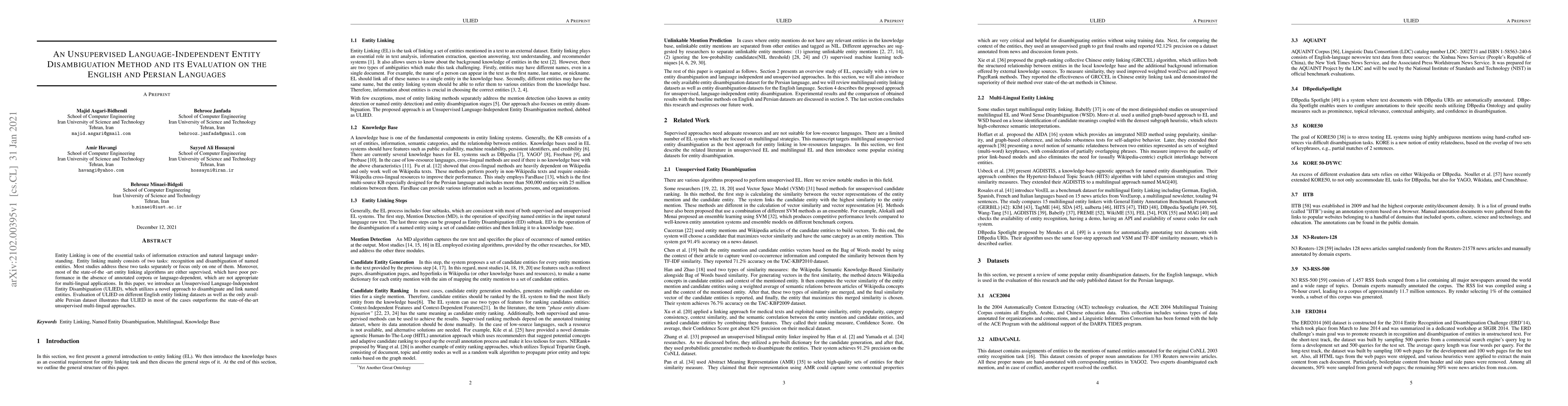 Thumbnail for An Unsupervised Language-Independent Entity Disambiguation Method and
  its Evaluation on the English and Persian Languages