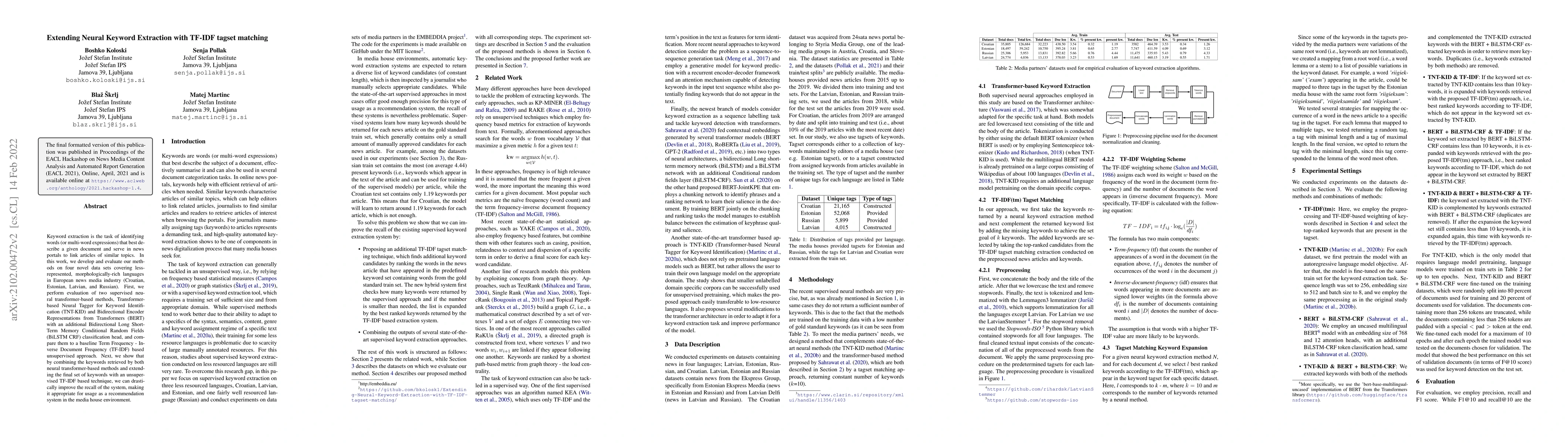Thumbnail for Extending Neural Keyword Extraction with TF-IDF tagset matching