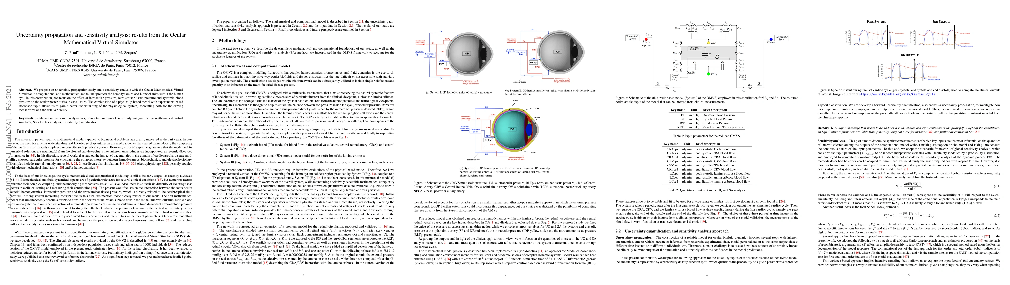 Thumbnail for Uncertainty propagation and sensitivity analysis: results from the
  Ocular Mathematical Virtual Simulator