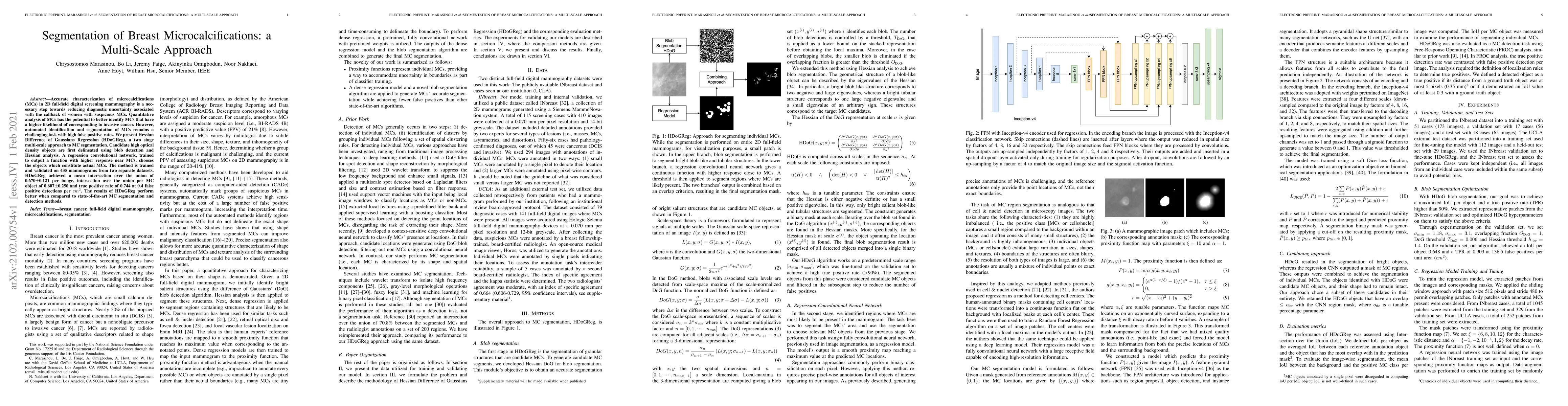 Thumbnail for Segmentation of Breast Microcalcifications: A Multi-Scale Approach