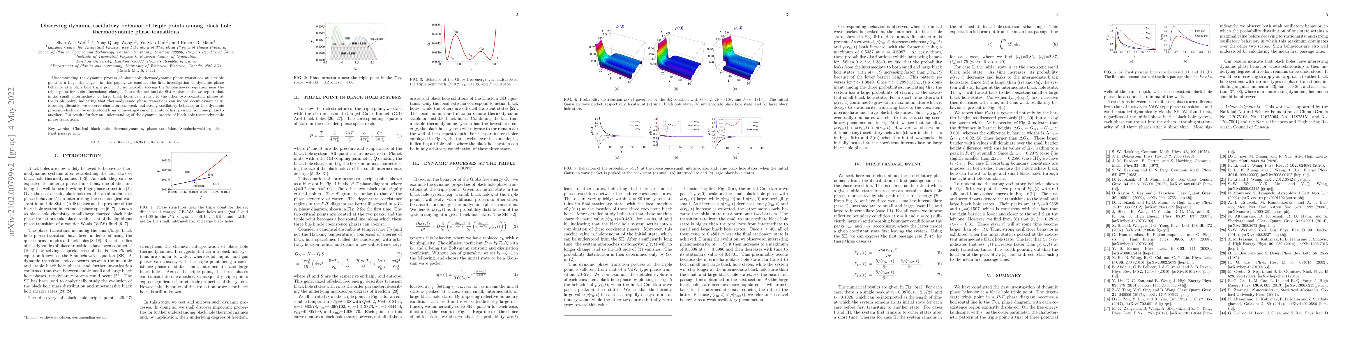 Thumbnail for Observing dynamic oscillatory behavior of triple points among black hole
  thermodynamic phase transitions