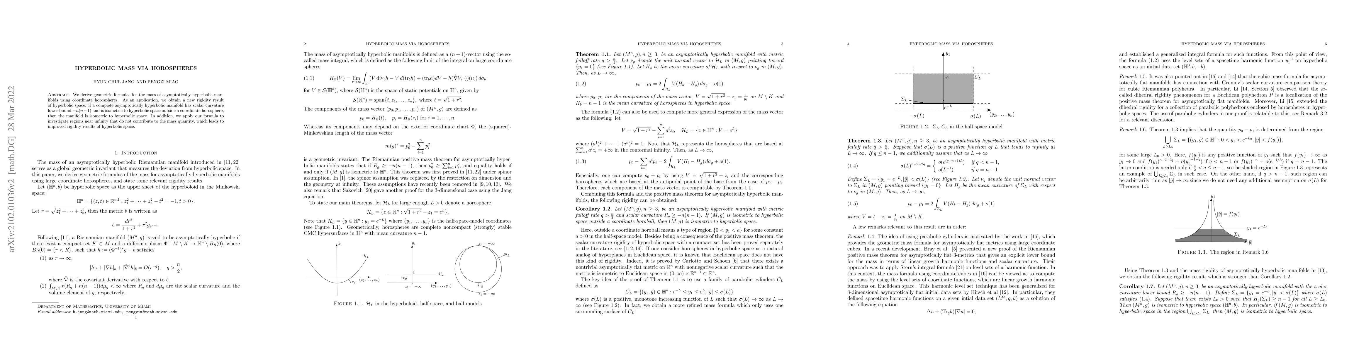 Thumbnail for Hyperbolic mass via horospheres