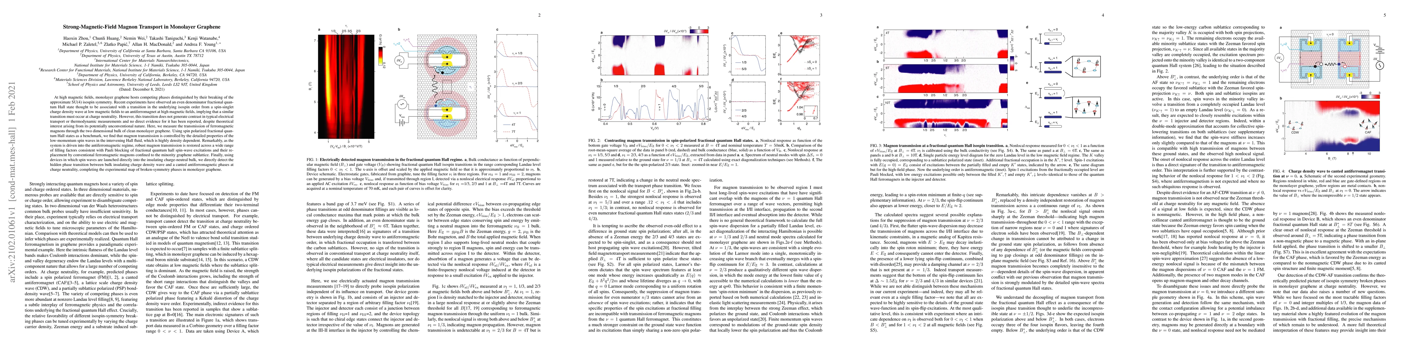 Thumbnail for Strong-Magnetic-Field Magnon Transport in Monolayer Graphene