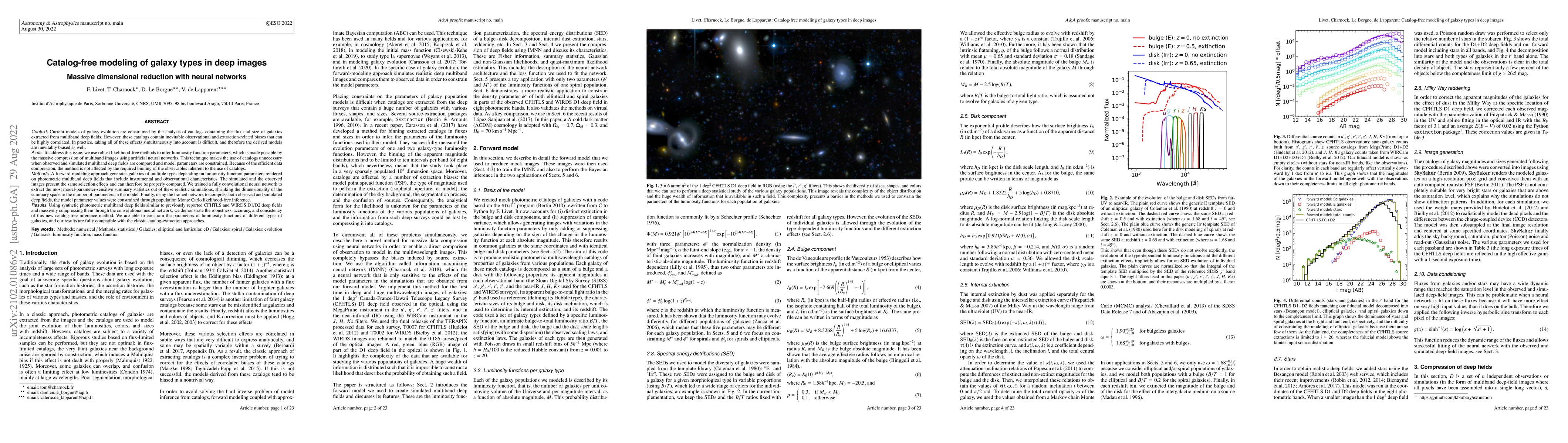 Thumbnail for Catalog-free modeling of galaxy types in deep images: Massive
  dimensional reduction with neural networks