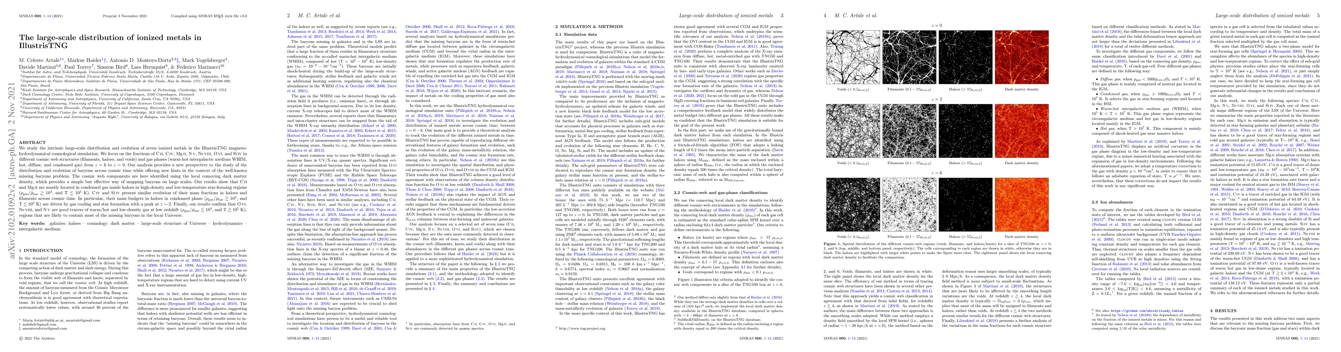 Thumbnail for The large-scale distribution of ionized metals in IllustrisTNG