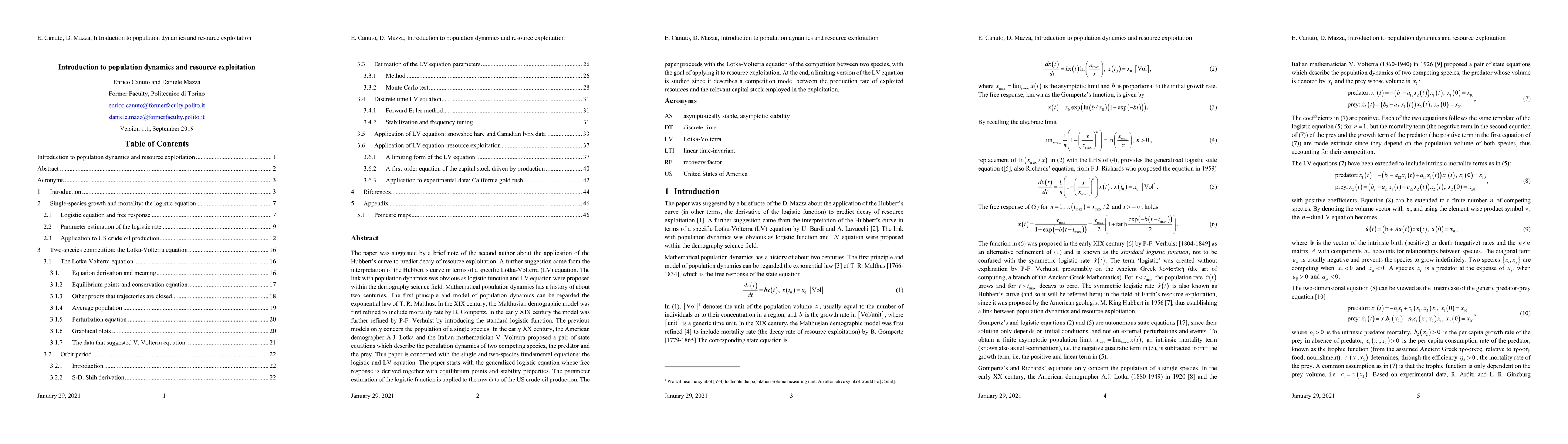 Thumbnail for Introduction to population dynamics and resource exploitation