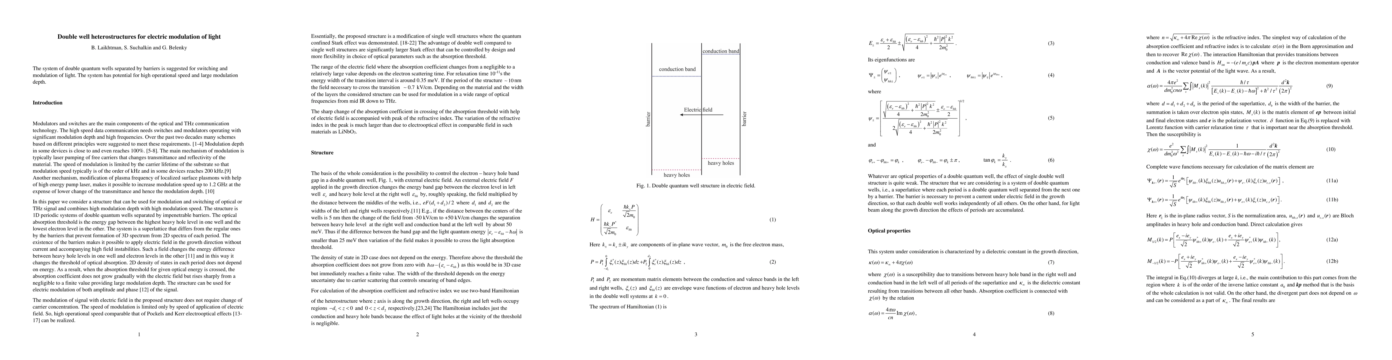Thumbnail for Double well heterostructures for electric modulation of light