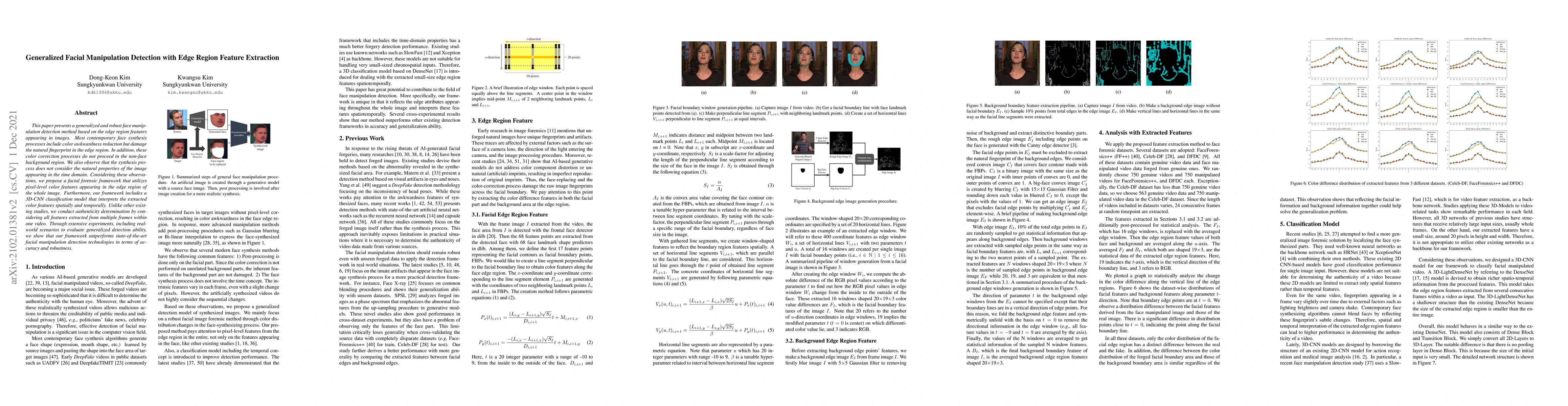 Thumbnail for Generalized Facial Manipulation Detection with Edge Region Feature
  Extraction
