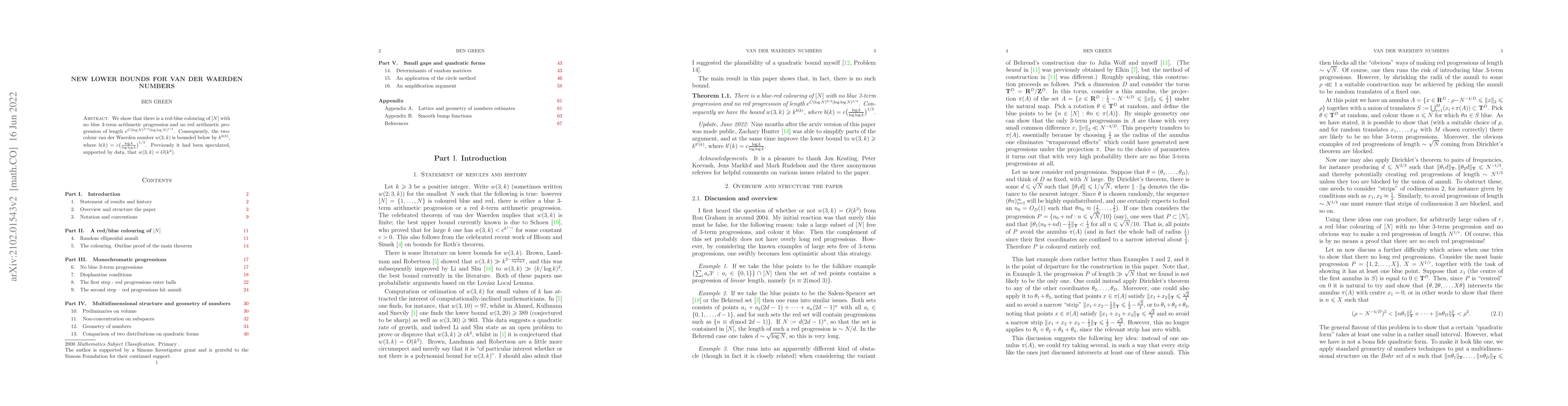 Thumbnail for New lower bounds for van der Waerden numbers