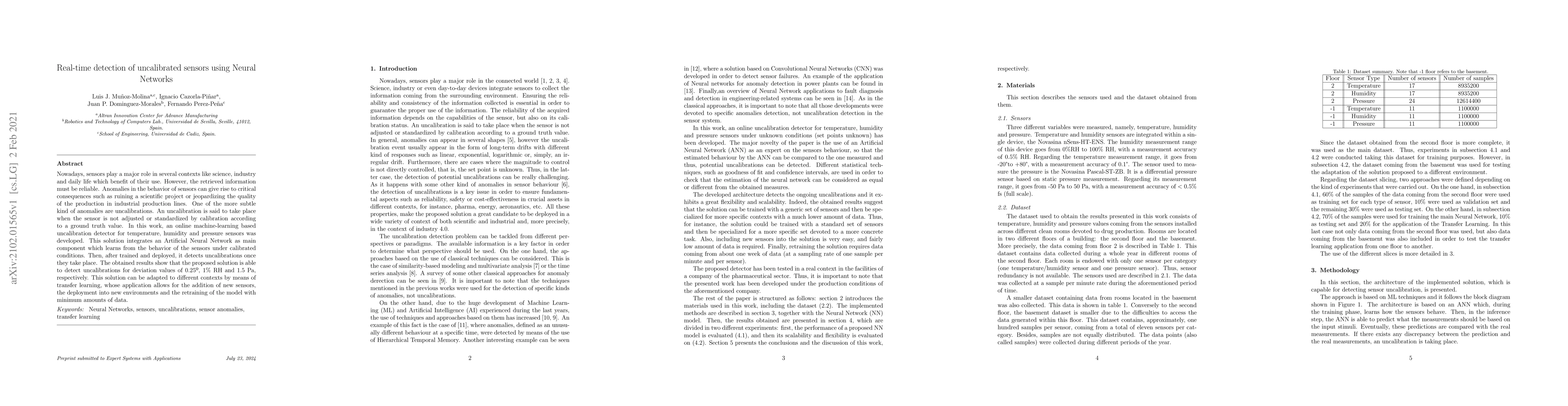 Thumbnail for Real-time detection of uncalibrated sensors using Neural Networks