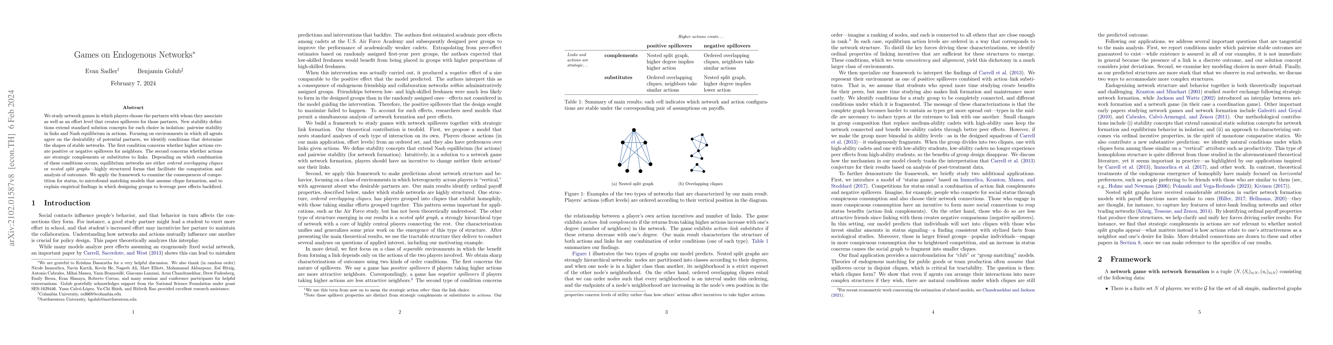 Thumbnail for Games on Endogenous Networks