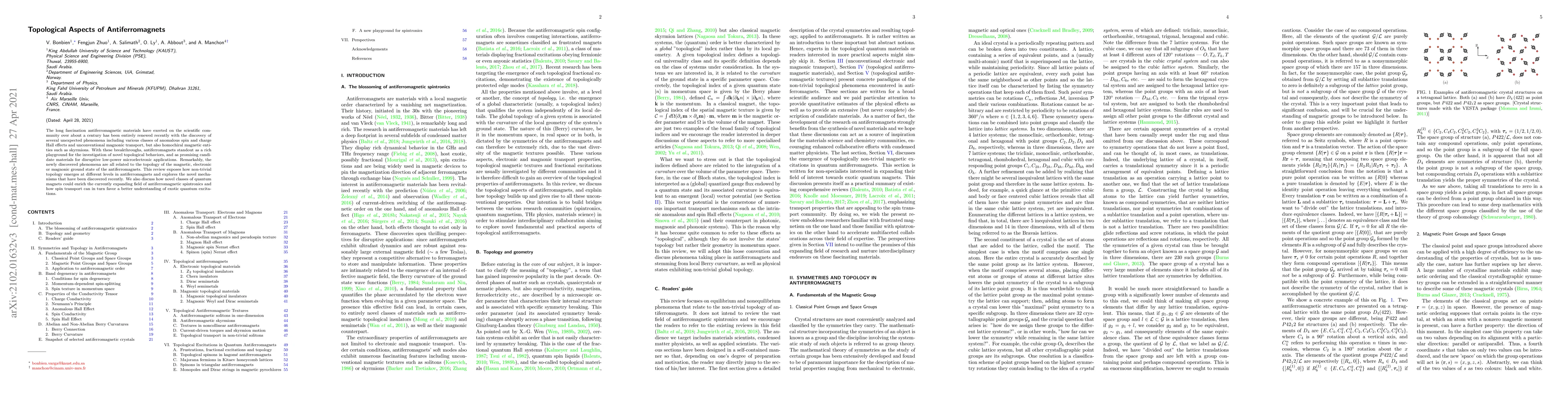 Thumbnail for Topological Aspects of Antiferromagnets