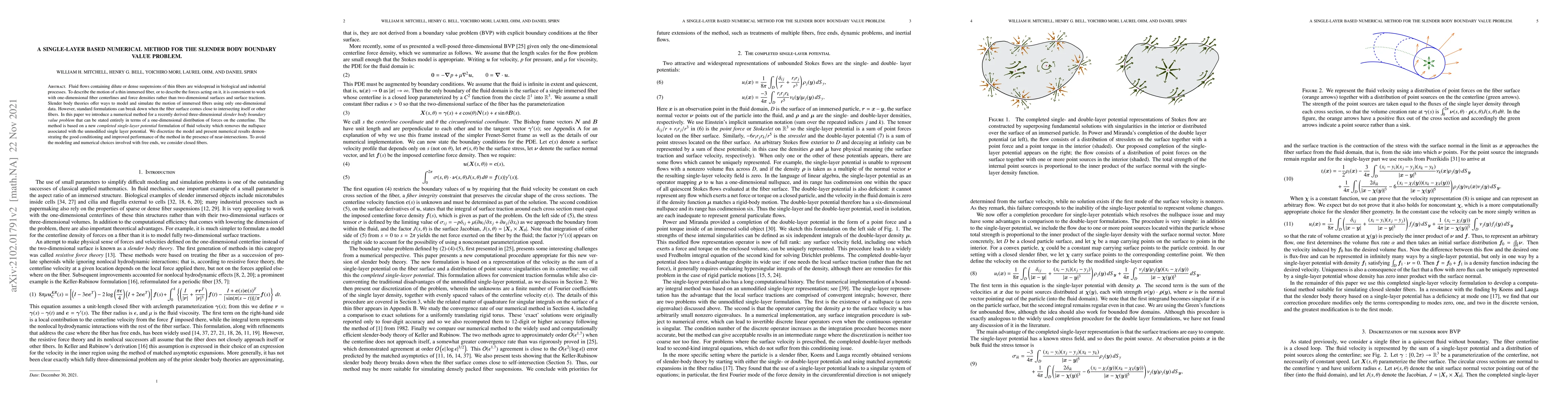 Thumbnail for A single-layer based numerical method for the slender body boundary
  value problem
