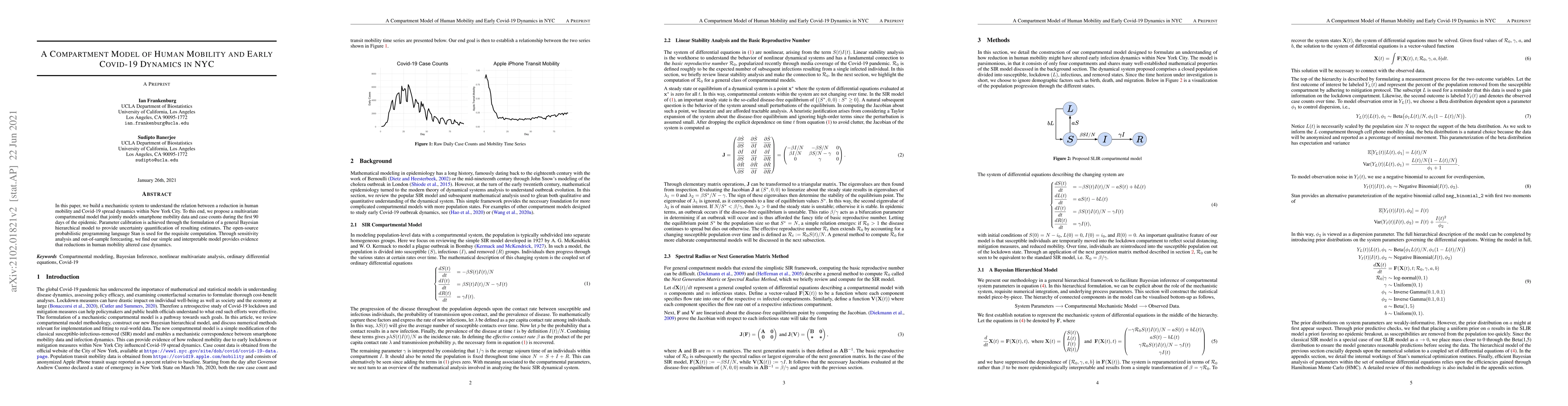 Thumbnail for A Compartment Model of Human Mobility and Early Covid-19 Dynamics in NYC