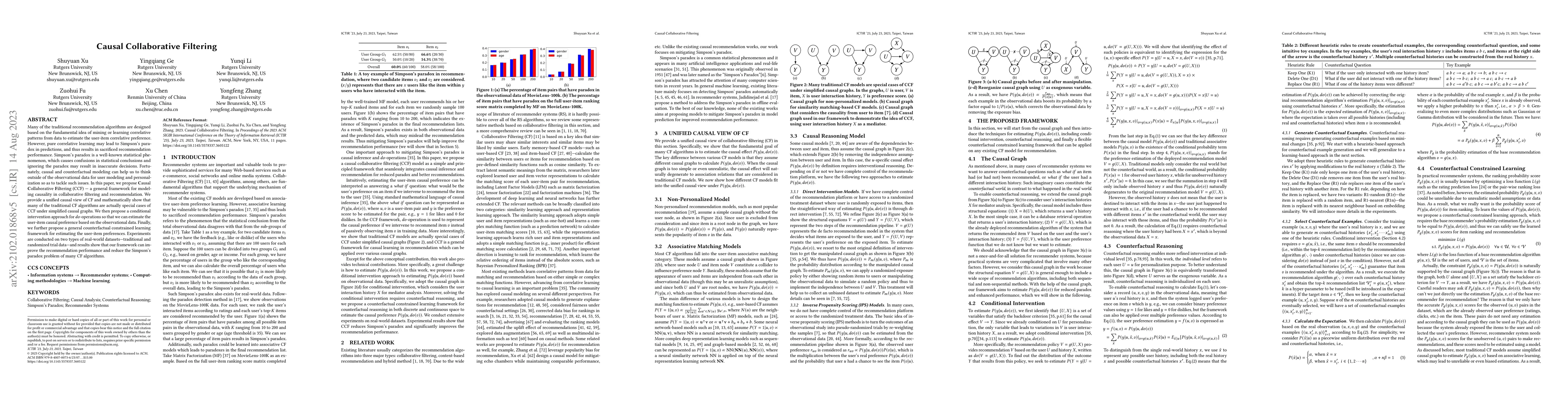 Thumbnail for Causal Collaborative Filtering