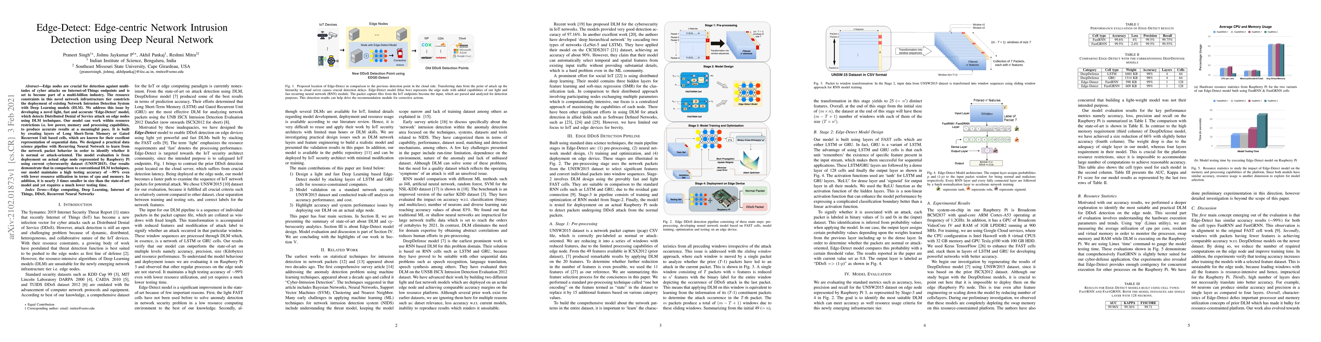Thumbnail for Edge-Detect: Edge-centric Network Intrusion Detection using Deep Neural
  Network